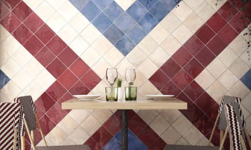 Artisan: Ochre-Burgundy-Colonial Blue 13,2x13,2