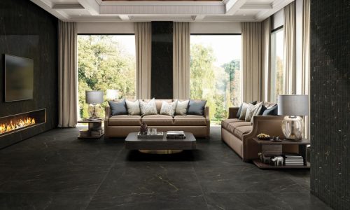 Galaxia: Black 120x120 Rett.