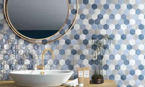 Materia Prima: Mosaico Es. Mix Blue 27x27