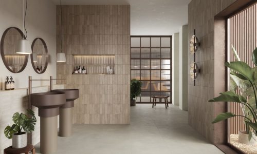 Fornace: Formella Bianco Minerale 6x24 / Bruno Bistrot 6x24/ Formella Bruno Bistrot 6x24