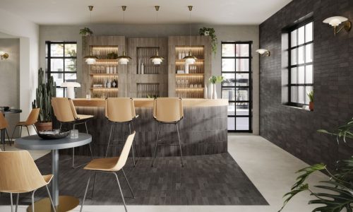 Fornace: Nero Fumo 6x24/ Bruno Bistro 6x24/ Formella Bruno Bistrot 6x24