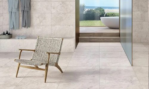 Omnia: Emperador White 80x80 Rett & 40x80 & Mosaico 30x30 Rett.