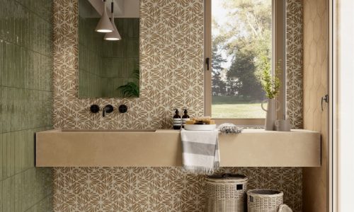 WALL Multiforme Giada 7,5x30_ WALL / FLOOR Terracreta Chamotte Esagono 25x21,6 _Terracreta Cesello Chamotte 25x21,6