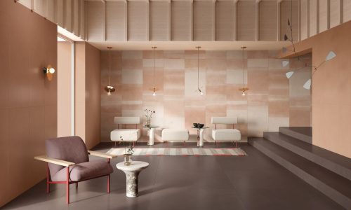 Overclay: Dark 120x120 -Rose 120x120 & Petra Warm 60x120